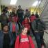 The crowded stairwells of North Atlanta High School.
