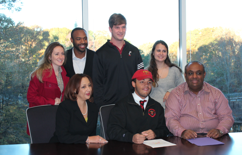 Woolfolk shares his signing day with family and friends.