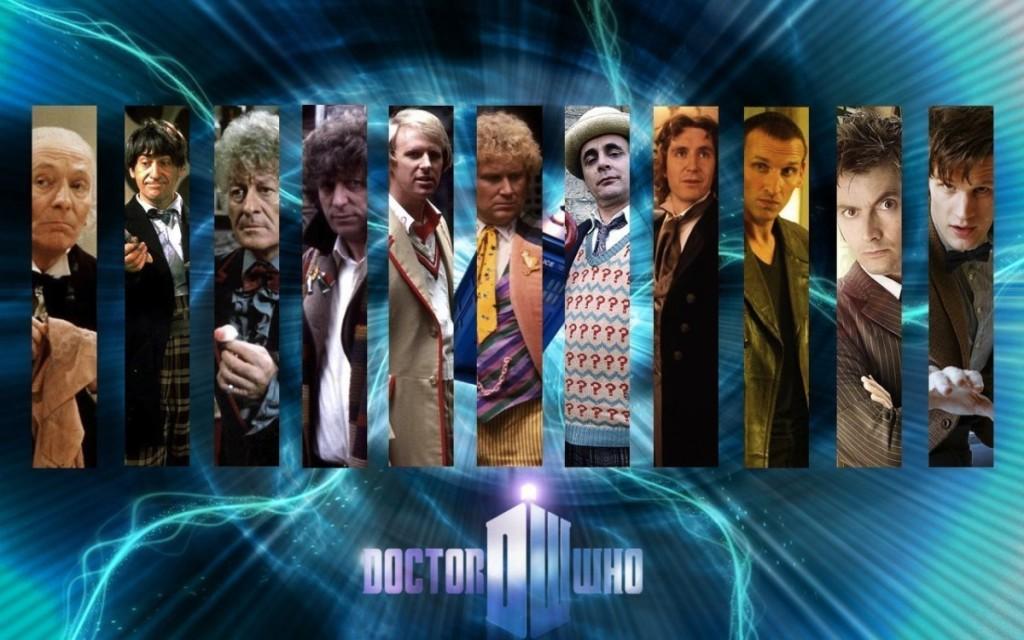 Above, the previous doctors on Dr. Who, a BBC successful BBC series. 