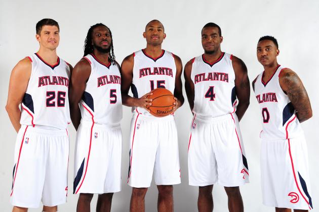 The starting five for the Atlanta Hawks. 