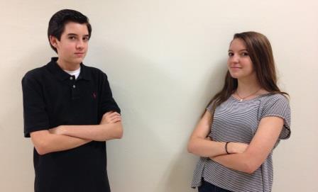 Sophomores Chandler Smith and Olivia Meredith are on opposite sides of the political spectrum.