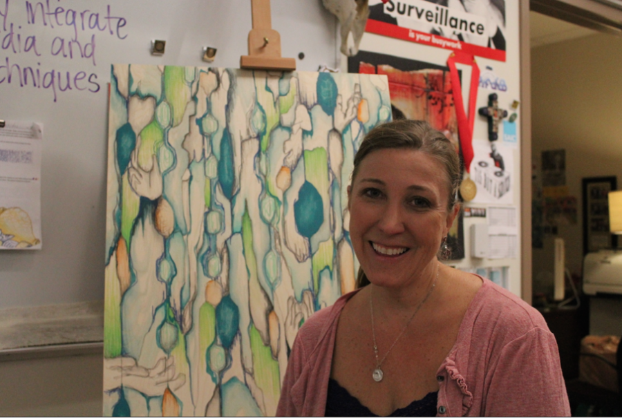 Art teacher, Kimberly Landers, is dedicated to the cultivation of her students artistic minds. 