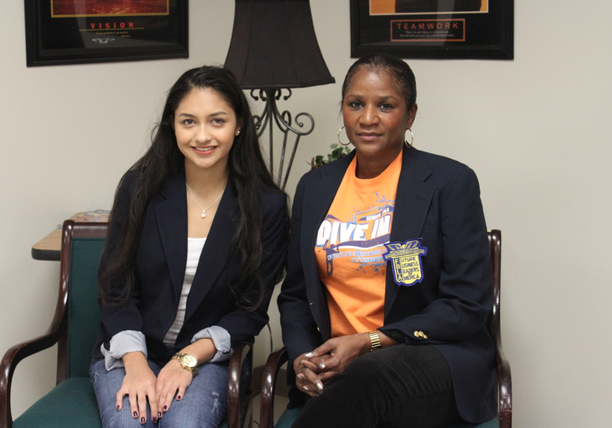 FBLA President Maleni Palacios and teacher sponsor Loraine Bowen prepare for an eventful year of service for this years members of the club. 