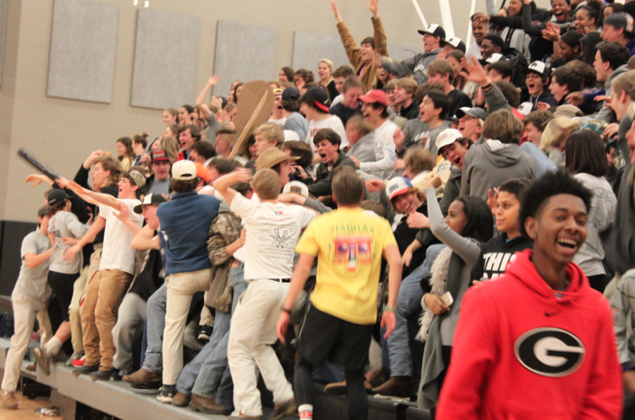 Why cant we have school spirit like this all the time? Last basketball season, the boys made it farther in playoffs than many students could ever remember them going. Students and especially the Northside Noisies gathered together to support the team during a home game at NAHS. 