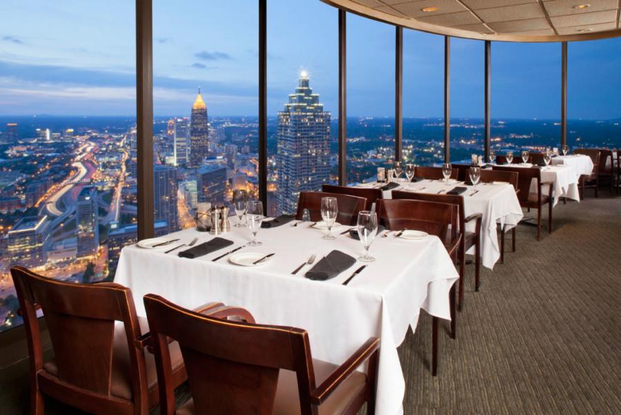 Atlantas+beautiful+cityscape+can+be+seen+from+every+table