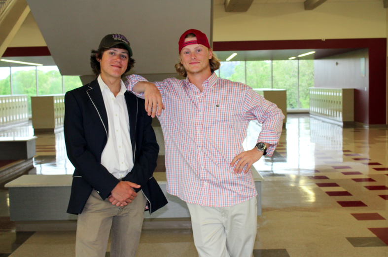 Juniors Thomas Shoup and Patrick Wilson (left to right) embody the term frat in their clothes, interests, and attitudes. 