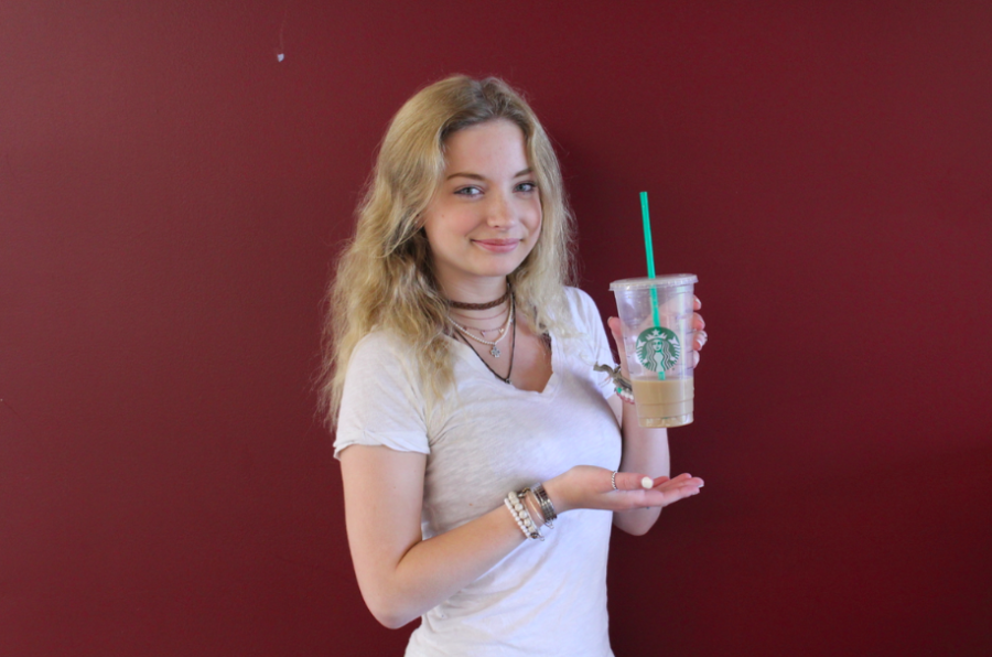 Freshman Sadie Stovin is a major supporter of the Starbucks coffee-craze. 