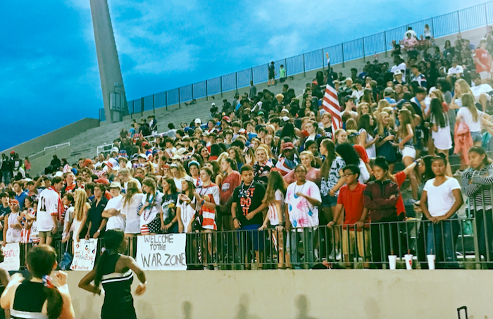 North Atlantas student section went all out in Red, White, and Blue apparel for the Grady game. 