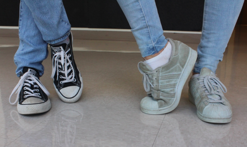 Adidas vs. Converse is an ongoing battle and students continuously model both through the hallways of North Atlanta. 