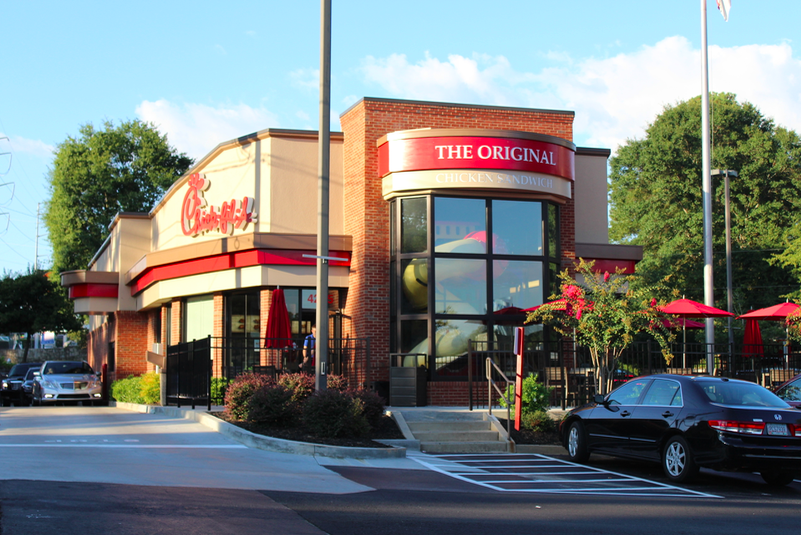 Chick-fil-a is a common meeting ground for many high school students before and after school. 