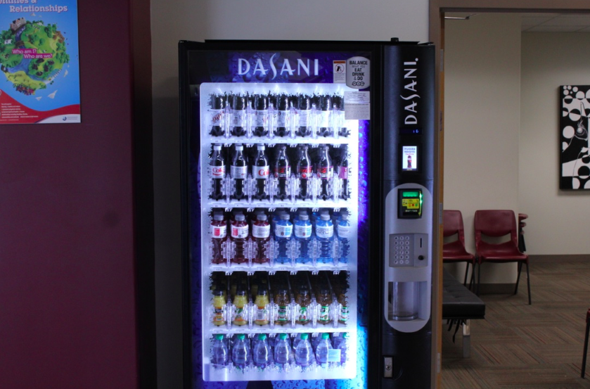 The doubling of the number of vending machines this year provide a growing variation of drinks for students. 