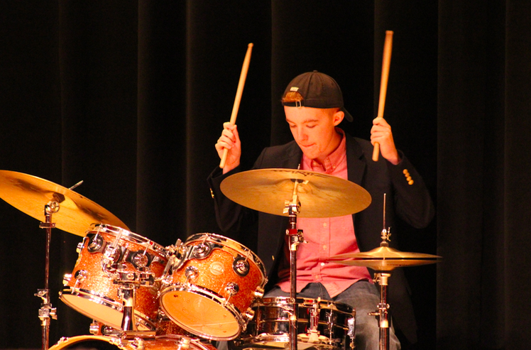 Taylor Diamond performed on the drums with his sister in the first annual North Star.