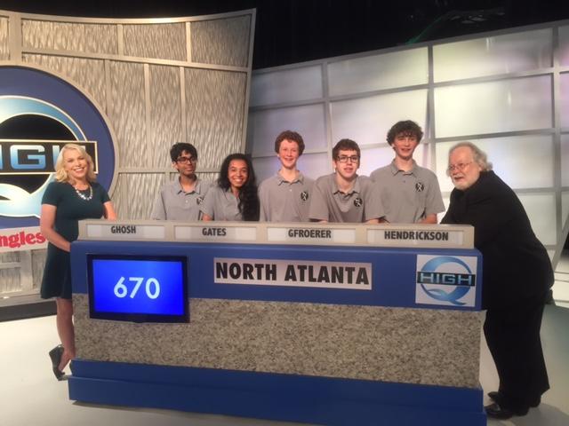 North Atlantas Varsity Quiz Bowl Team competed on Hi-Q. 