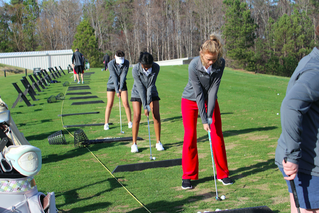 The girls golf team is coached by Mr. Kerry Sarden. 