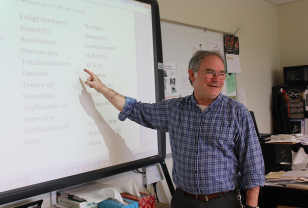 Retiring teacher, Mr. Wilson Harris. 