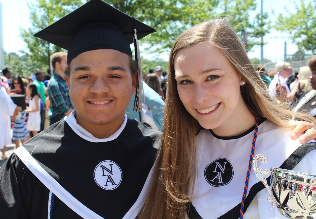 Henry Pastel and Sara Beth Cimowsky are part of the school's largest graduating class ever. 