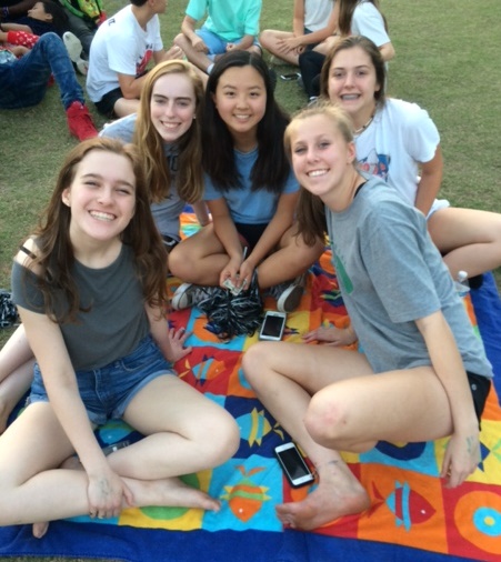 Students get ready for films under the stars at the North Atlanta Film Festival. 