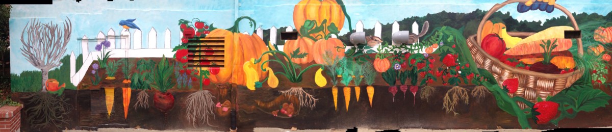 A new mural at Garden Hills Elementary School showcases the talent of North Atlanta art students. 