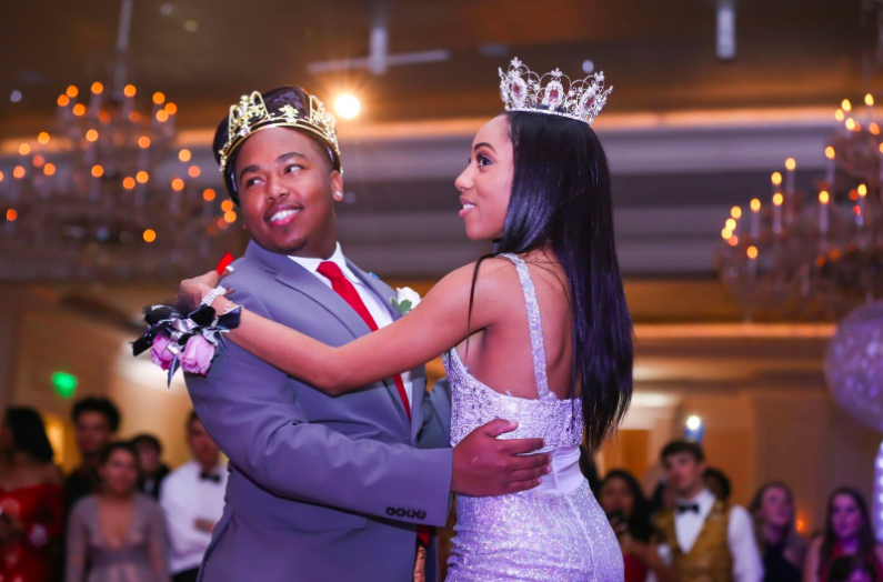 Prom King and Queen Brenton Nesbit and Morgan Staten. 