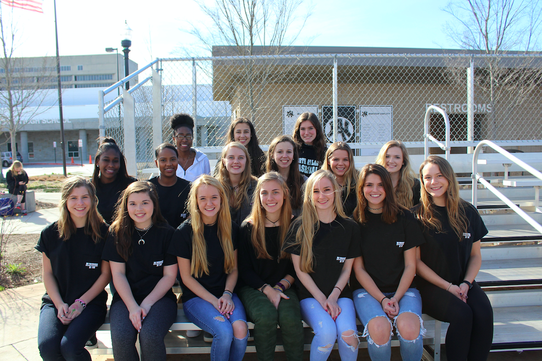 The 2017 Girls Diamond Girl Club, led by Mrs. Sarah Burns. 