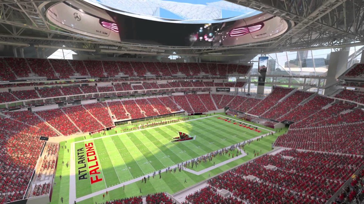 The+Mercedes+Benz+stadium+is+the+new+home+of+the+Atlanta+Falcons