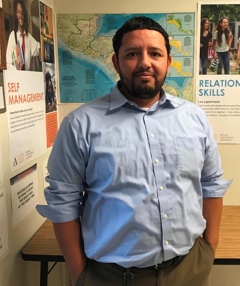 History teacher Arturo Meza is one of four new history teachers this year at North Atlanta. 