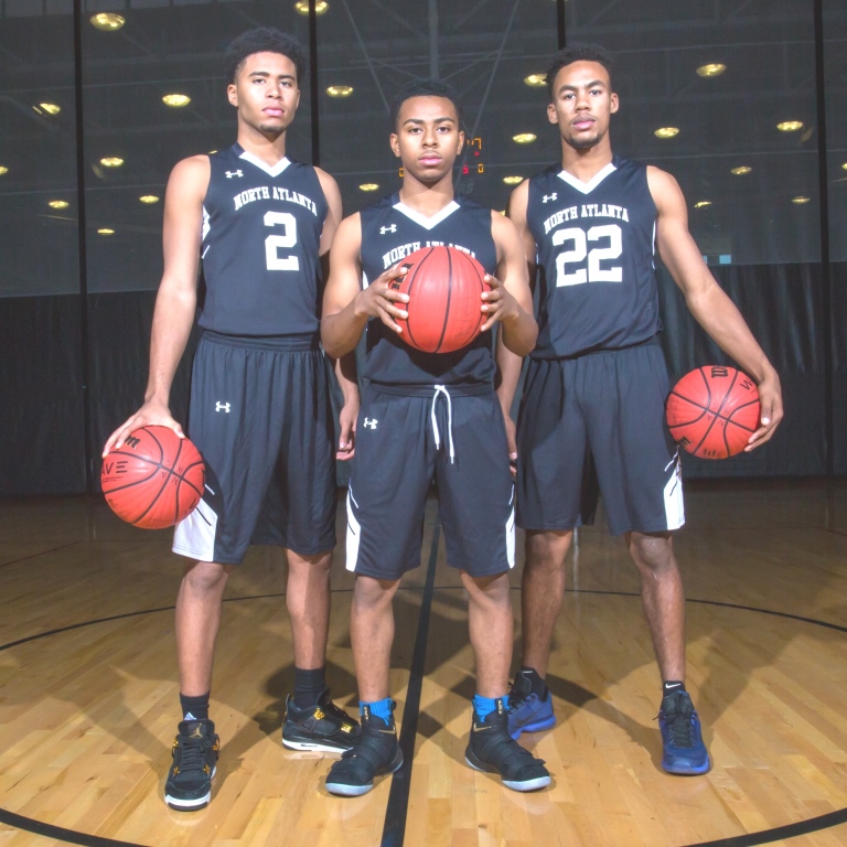 Hoop Dreams: Joshua Johnson, Messiah Thompson and Michael Ashley all figure to play large roles during the Warrior 2017-18 basketball season. Cady Studios 
