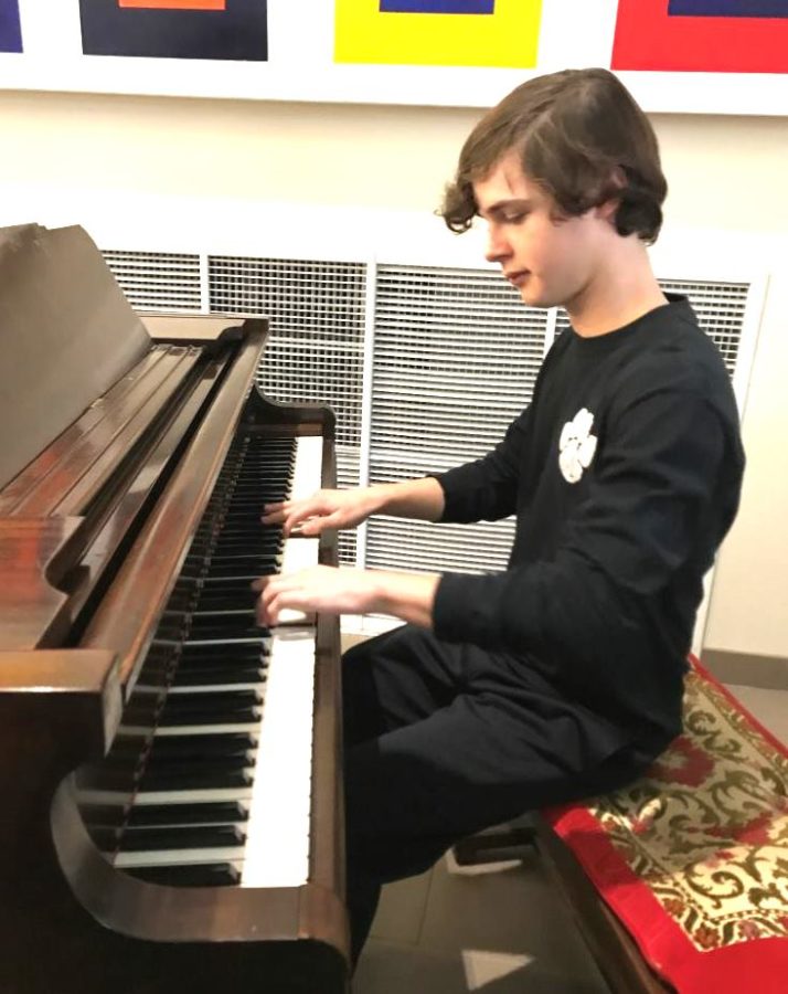 Composed Talent: Freshman Brandon Weinbaum has gone from zero to virtuoso in the span of three short years on the piano.  
