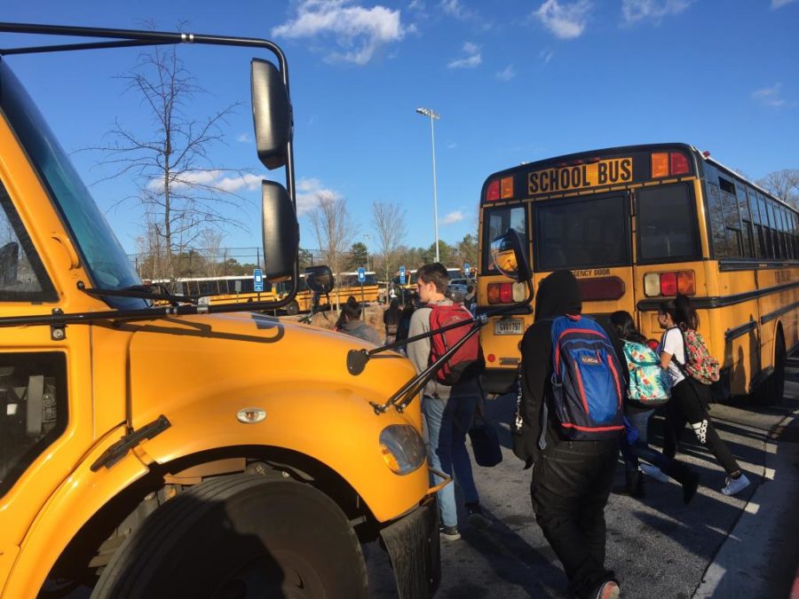 Homeward Bound: District bus drivers are an integral part of the daily life of students at North Atlanta. 