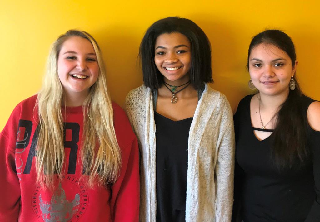 Bound for Rome? Sophomores Lillian Nail, Soleil Golden and Jessica Jacobo are advancing through the rounds to possibly attend Governor’s Honors program at Berry College in summer 2018.