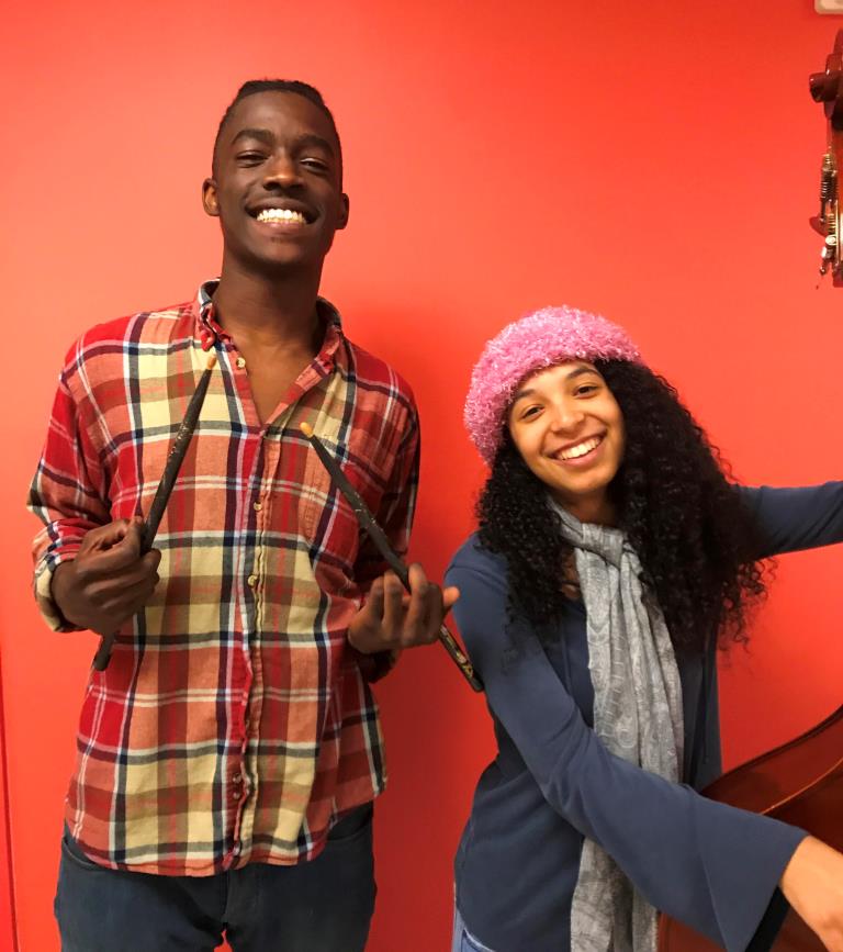Jazzy Juniors: Fresh off musical victories here in Atlanta, Chris Robinson and Devon Gates are soon to compete in a blues musical festival in Memphis. Olivia Chewning. 
