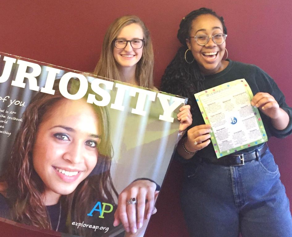 Pondering Pathways: Sophomores Olivia Chewing and Lenox Johnson are just two among many who must decide how they will spend the last two years of high school.