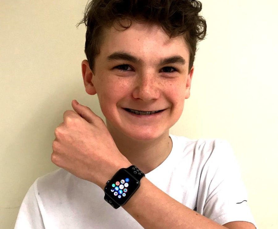 Sophomore Bennett Speir is one of many North students sporting the innovative Apple Watch on their wrists. 
