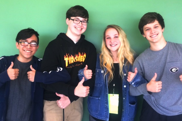 Select Group: Diego Alvarado, Andrew Friedman, Lilly Nail and Colin Brake will represent North Atlanta at the Governor’s Honors Program this summer at Berry College in Rome. 
