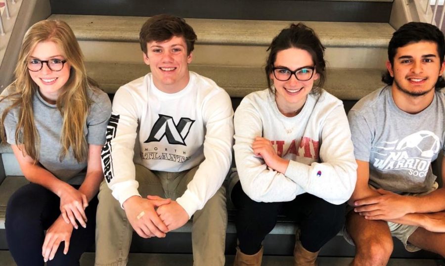 Classic City Cohort: This year an impressive 60 out of 107 North Atlanta students who applied to the University of Georgia were accepted. Shown here are future UGA students Grace Hackett, Tucker Shields, Hollis Midkiff and Alejandro Marin. 