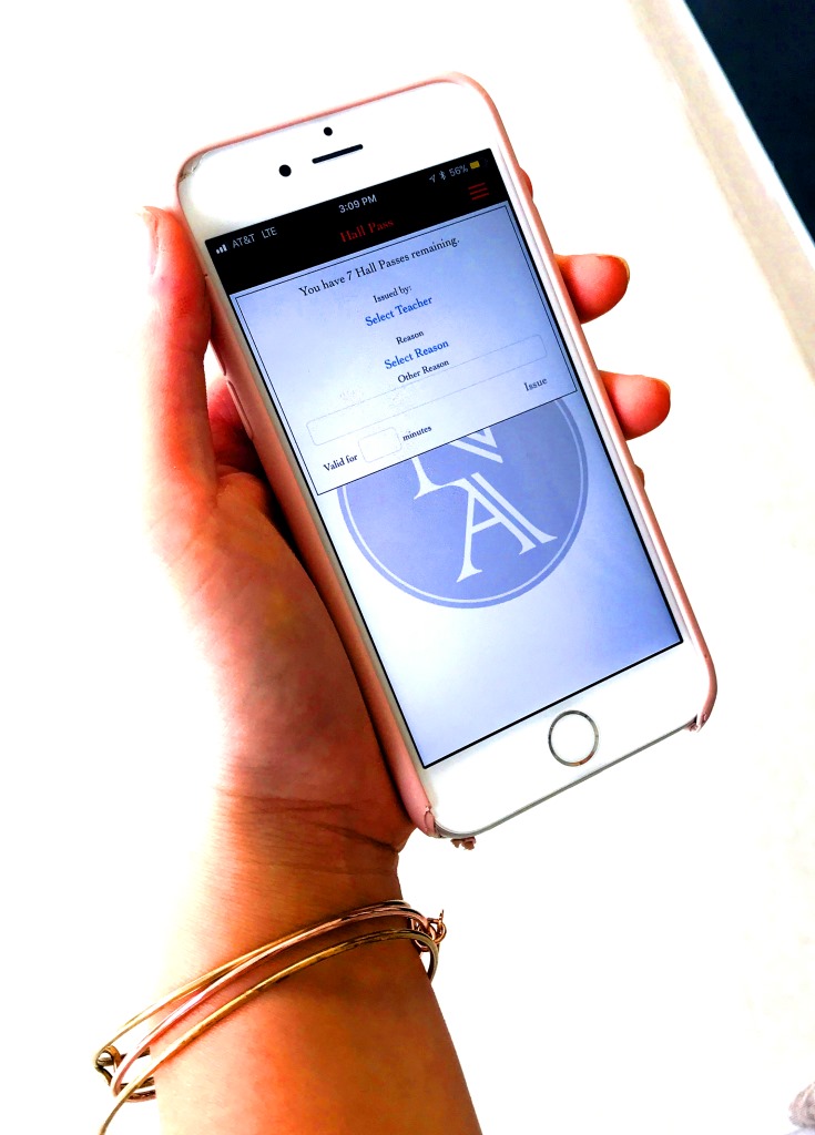 High-Tech Hall Pass: North Atlanta teachers might bemoan students’ overuse of smartphones but these devices could have widespread utility for a new hall pass app.