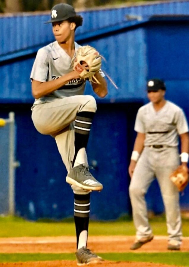 Dub Diamond Stars: Senior Pitcher Narada Monge (left) has committed to Alabama State University and senior infielder Marc Church (right) is committed to North Carolina A&T University. Warrior baseball
