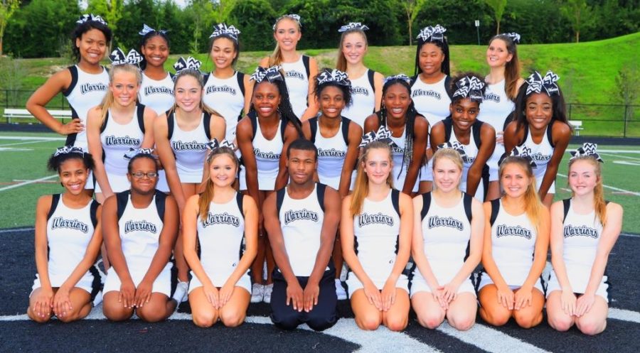 In Good Spirits: The varsity football cheerleading squad will be at the heart of the Dub cheering section during Friday night North Atlanta games. 
