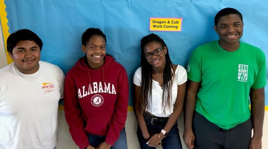 IB Leaders: Juniors Javier Manzanarez, Jordan Artis, DeAsia Dozier and Jaden Reeves of North Atlantas rigorous International Baccalaureate program.