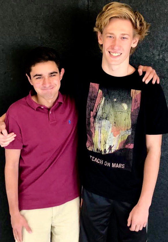 High Gear: Seniors Demetrios Mammas and Ethan Roman share their excitement to build the Robotics club to new heights. 