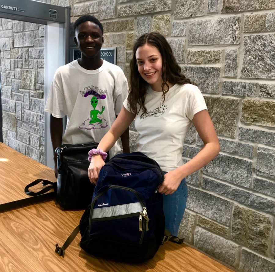 Safety First: Students like Juniors Anna Topfl and Lamin Bojang deal with the new security policies that have been implemented in North Atlanta. 