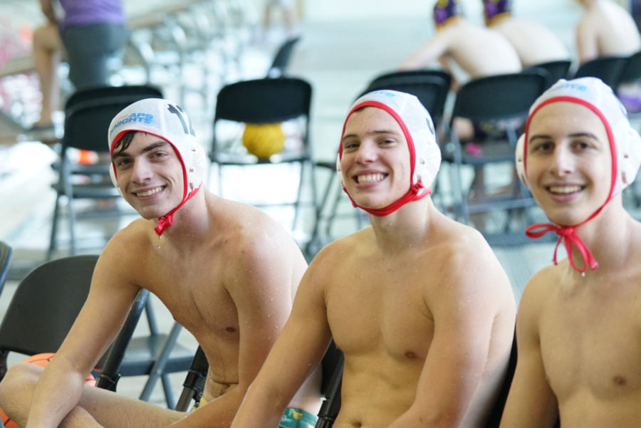 Making a Splash: APS Knights - and North Atlanta Warriors - seniors Ethan Levy and Bo Maiellaro - made big contributions during the district’s water polo team’s successful 2018 season. The player on the far right is Grady student Andrew Beamon. The team combines players from both North Atlanta and Grady High School.