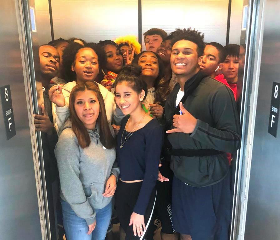 What Goes Up Must Come Down: Students at North Atlanta crowd around the elevators in the hopes of squeezing in - sometimes five to twenty at a time - and hope that nothing decides to break anytime soon. 