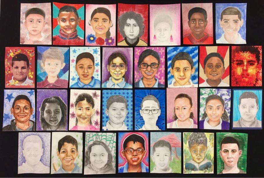 Memorable Masterpieces: The North Atlanta Memory Project for Puerto Rico has been contributed into a powerful collection of portraits made by the NAHS art classes. 