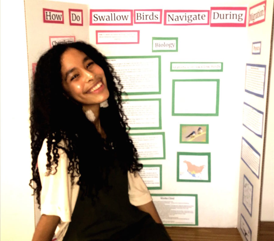 Science Free-For-All: Junior Leah Overstreet is one of the many juniors that participates in the both famous (and infamous) annual Science Fair.