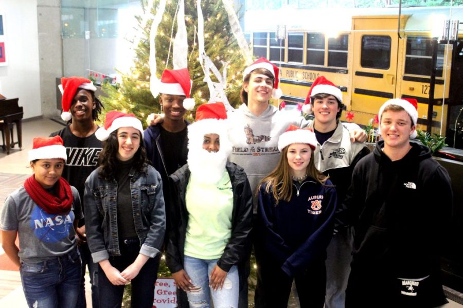 Front row: Seniors Johana Mendoza, Nicole Spektor, junior Jada Pryor and senior Frances Mosley. Back row: junior Eugene Smith, seniors Ian Bonner, Pano Karatassos, Devon Lassiter and Emmett Galloway