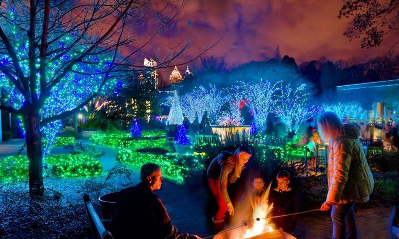 Garden of Lights: Atlanta Botanical Gardens deck out with their annual Holiday Night Lights greenery spectacular. 