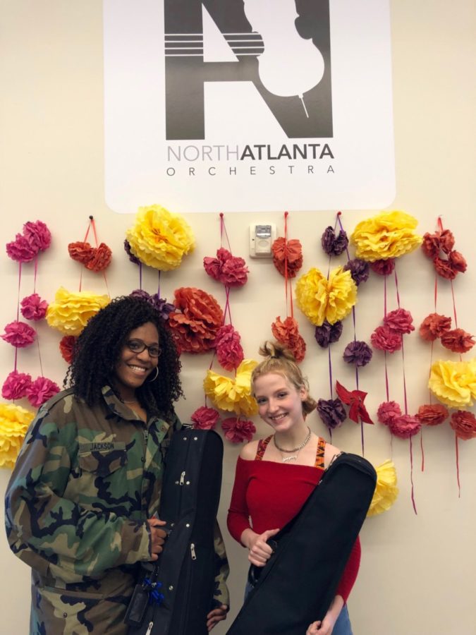 Musical Scores: Junior Dionne Jackson and Rhiann Ashmore perform at the LGPE event as part of the North Atlanta Orchestra. 