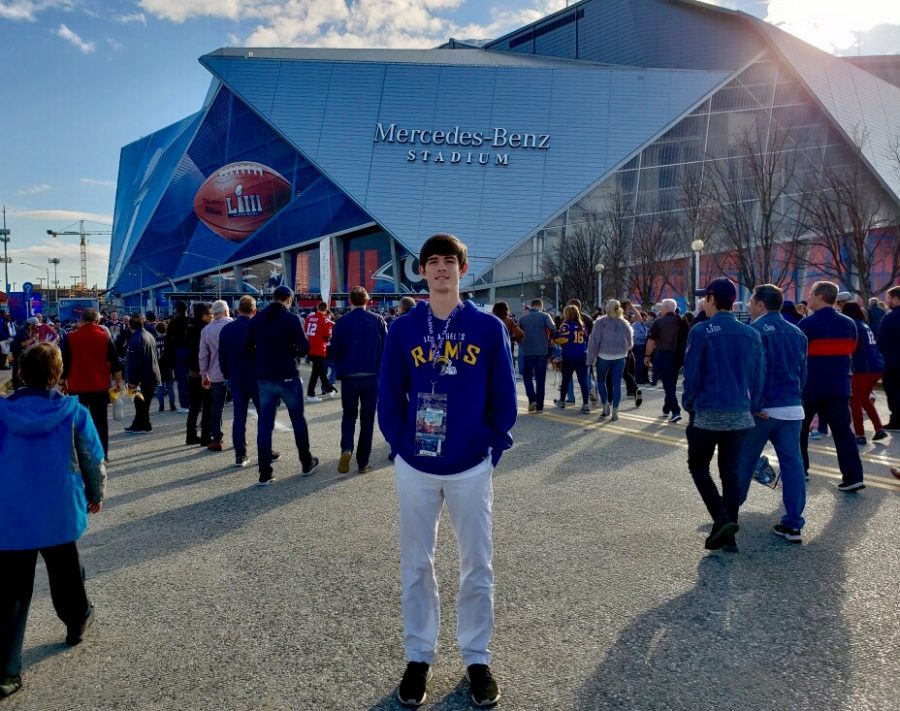 Play Ball: Senior Patrick Hannan goes to see the famous Super Bowl 53 event at the Georgia Congress Center. 
