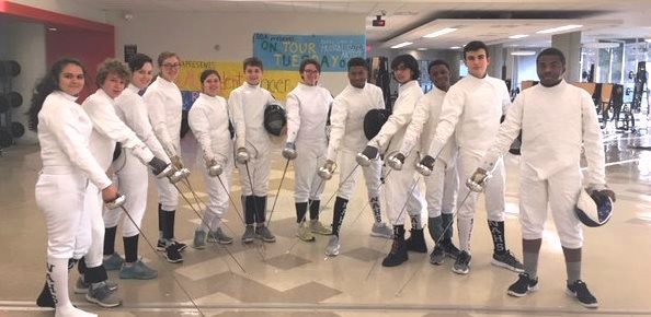 Sword to the Sword: Ava Behan-Sahib, Andrew Ellis, Olivia Elgison, Lily Turner, Gwyneth Smith, Ethan Povlot, Virginia Jackson, Shemar Debellotte, Milan Capoor, Bryce Winston-Morgan, Michael Mazzeo, Dauthier Debe, the members of this years fencing team, have come back from an exciting state tournament.